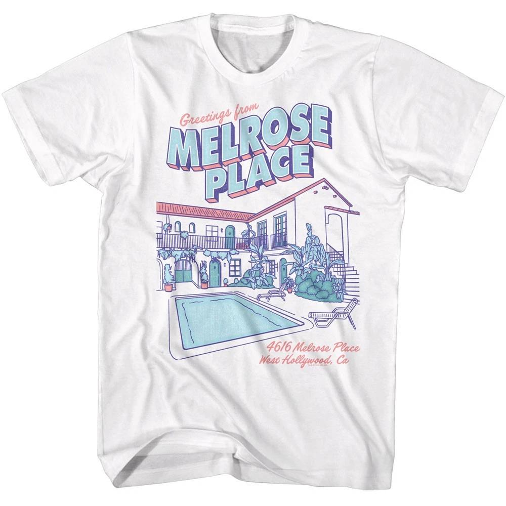 Melrose Place TV Show Greetings Apartment Postcard W Hollywood CA Men s T shirt S