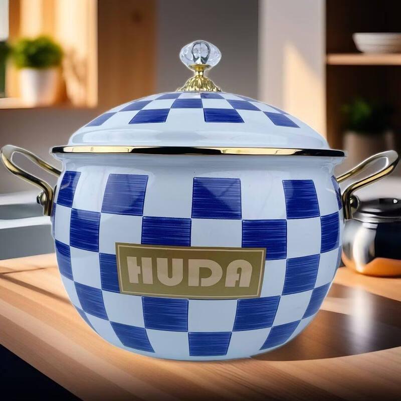 

LIEI Russian Floral Enamel Stew Pot