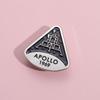 Unique Apollo 11 Commemorative Brooch Black Triangle Design Classic Accessory Alloy