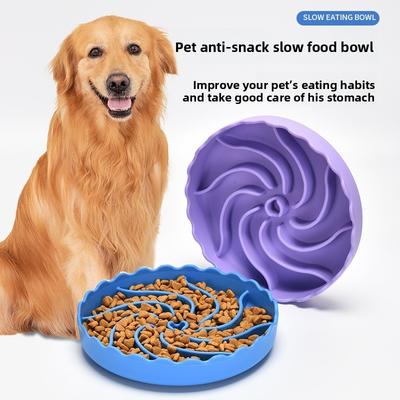 Gamelle pour chien à manger lentement en silicone de qualité alimentaire pour chien de compagnie, grande gamelle anti-étouffement pour chien