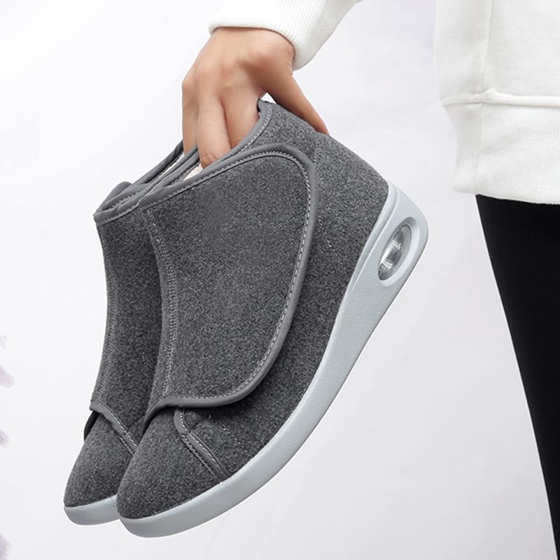 Ghete calde pentru femei Iarnă Catifea Ortopedice Picioare late Pantofi umflați Femei Eversiune Ajustare Moale Confortabil Pantofi diabetici