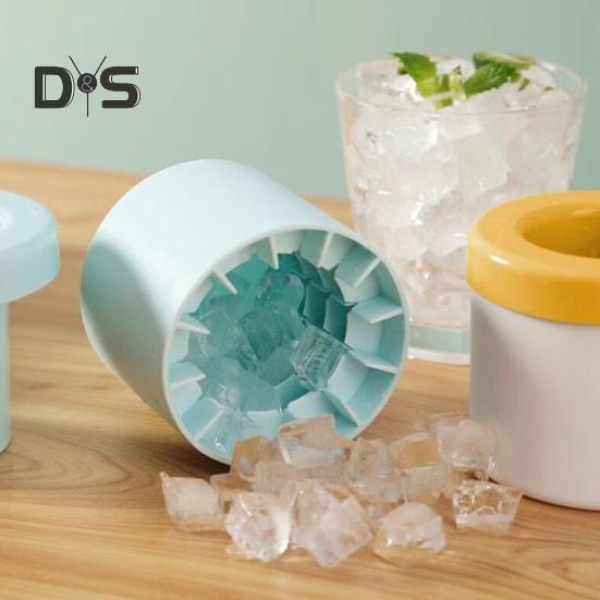 Silikonová forma na kostky ledu, válec na výrobu ledu pro domácí ledničku, snadné uvolnění, rychlá miska na výrobu ledu, potravinářské barové nástroje