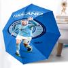 1pz Ombrello Automatico Robusto a 8 Stecche, Ombrello Manchester United Manchester City, Stampato Digitalmente, Ombrello Pieghevole per Uso Esterno in Movimento