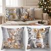 4 Pack Christmas Throw Covers, Decorative Cushion Cases for Home and Sofa Decoration