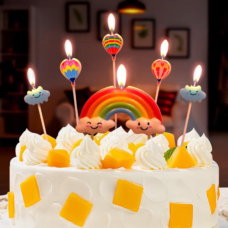 Cartoon Birthday Cake Candle Set