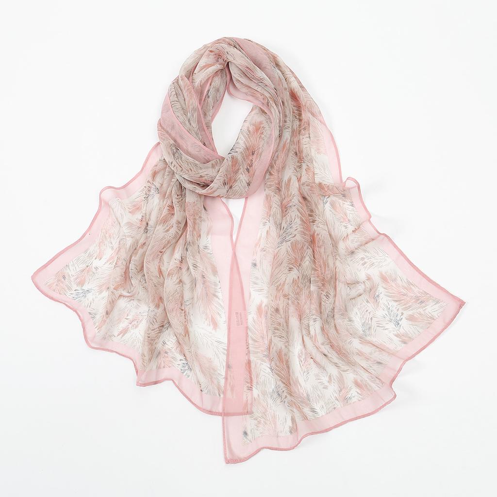 New Beauty Floral Printed Georgette Hijab For Women Thin Soft Scarf Shawl Wrap Middle East Summer Beach Sunscreen Thin Headscarf