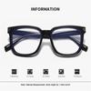Retro Black Leopard Square Frame Glasses Women Men  New Anti Blue Light Computer Eye Protection Eyewear Female Male Unisex