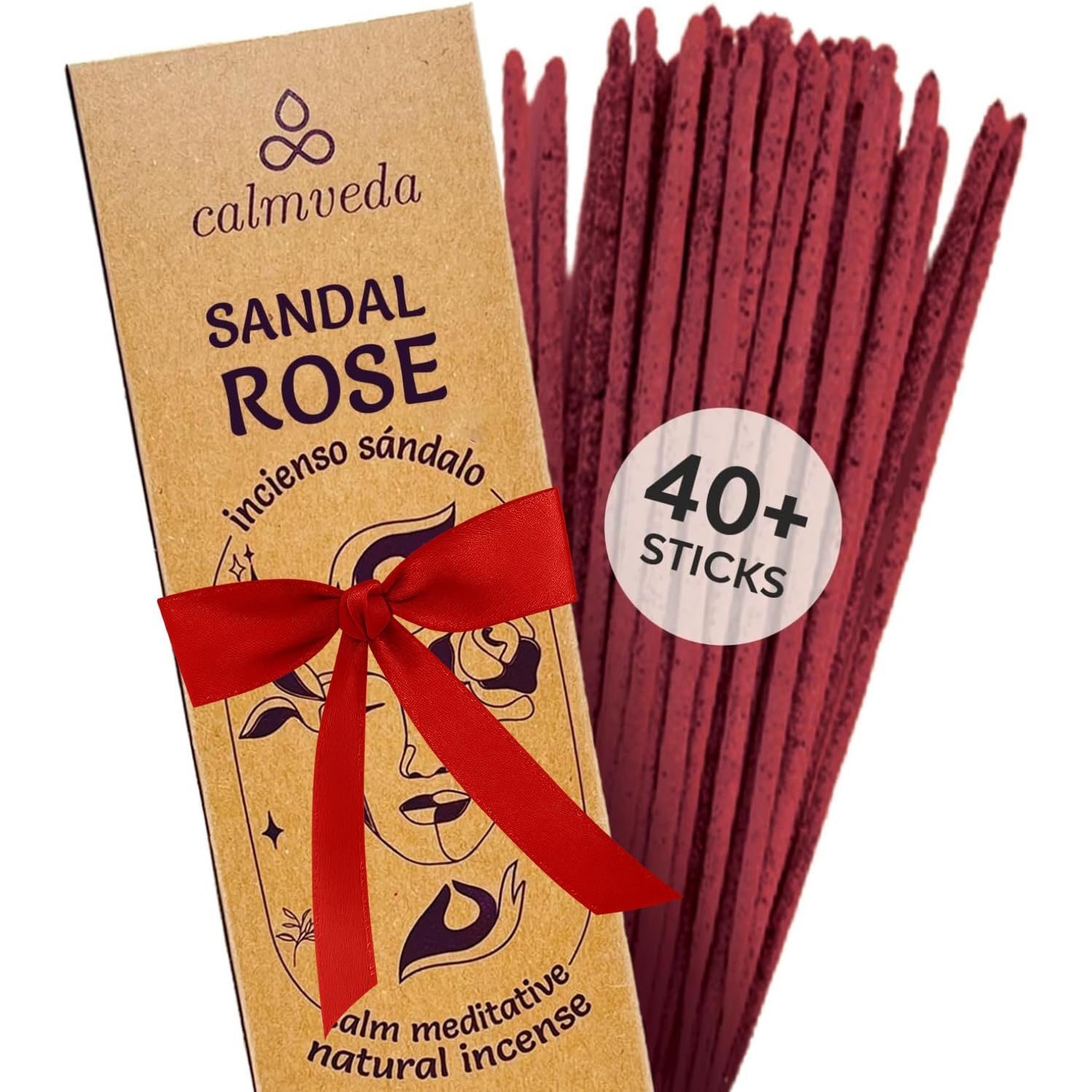 Sandal Rose Incense Sticks Natural - 40+ Sticks