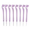 8PCS Aluminum Crochet Hooks Plastic Handle Sweater Needle Home Knitting Tools Multiple Sizes