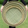 Handmade Bamboo Copper Wire Winnowing Basket - Farmhouse Style Drying Tray