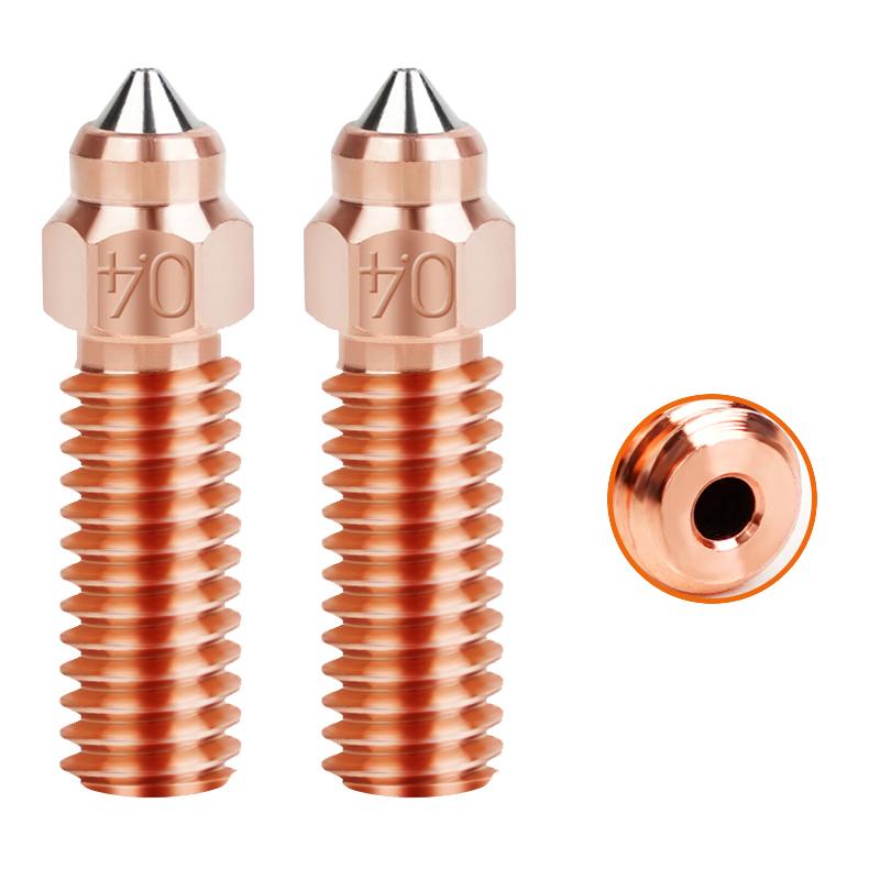 Nozzles For Creality Ender 3 V3 KE/ K1/ K1 Max/ CR-M4 High Quality Brass Copper Plated Hardened Steel Bimetal Volcano Nozzle