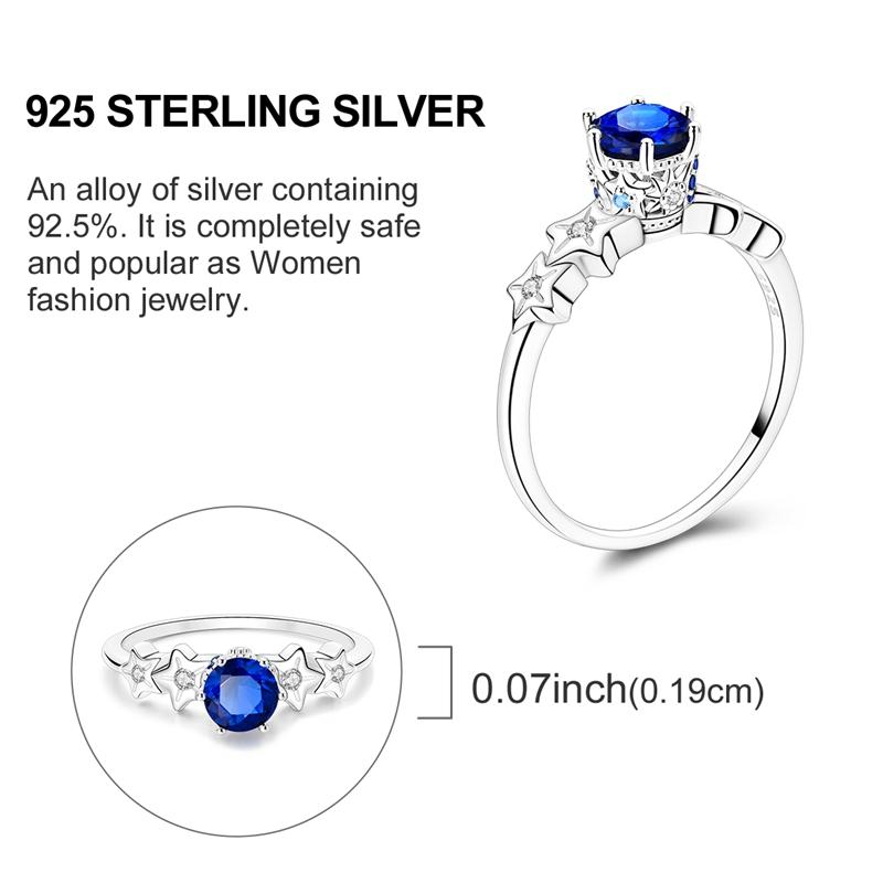 New Copper Rings Red Pink Blue Stone Rings Simple Stackable Women Authentic Rings Ideal For Wedding Party Jewellery Gift