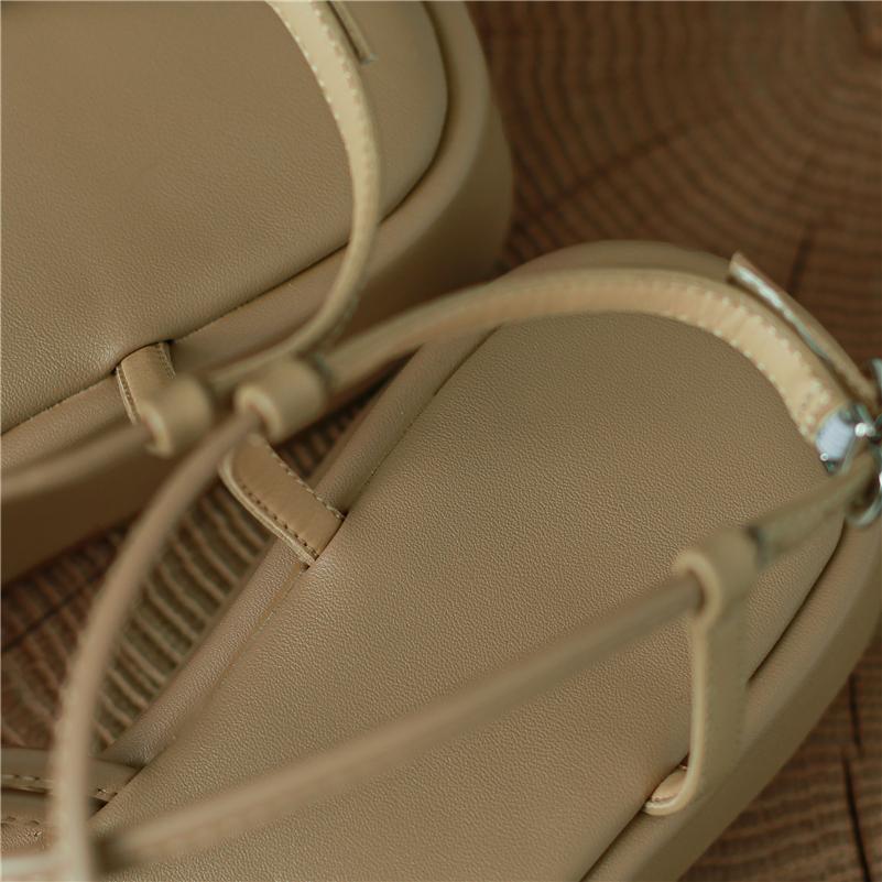 Meotina Femmes chaussures en cuir véritable plate-forme été boucle sandales sangle croisée chaussures pour dames abricot jaune cuir de vache