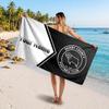 Derby County Niestandardowy Ręcznik Plażowy, Personalizowany Nadruk Imienia Tekstem, Miękki Szybkoschnący Ręcznik z Logo Piłkarskim, Prezent na Wakacje