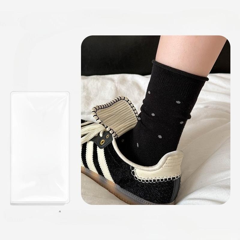 Women's Autumn and Winter New Polka Dot Curled College Wind Tube Pile Cotton Socks