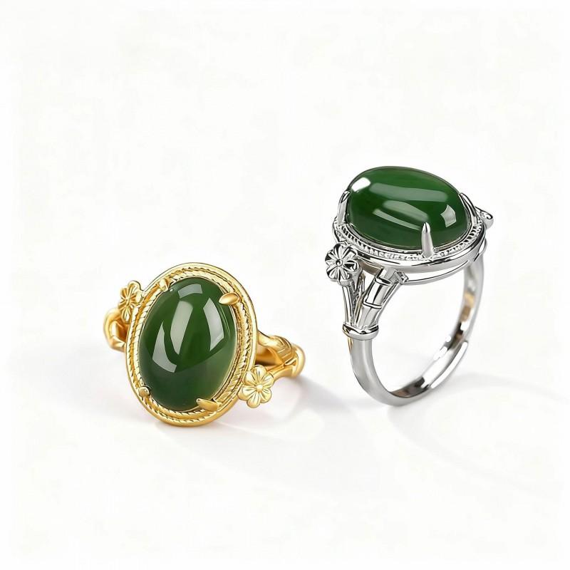 Adjustable Open Ring With Hollow Floral Leaf Motif Gold Plated Copper Vintage Style Statement Women Men