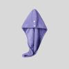 Care Cap with Button Super Absorbent Hair Towel Wrap Fast Drying Hair Wraps Women Bathroom Accessories Microfiber Hair Towel