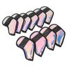 10 PCS Golf Club Head Covers PU Fabric Surface Stylish Impact Proof Scratch Proof Golf Iron Covers