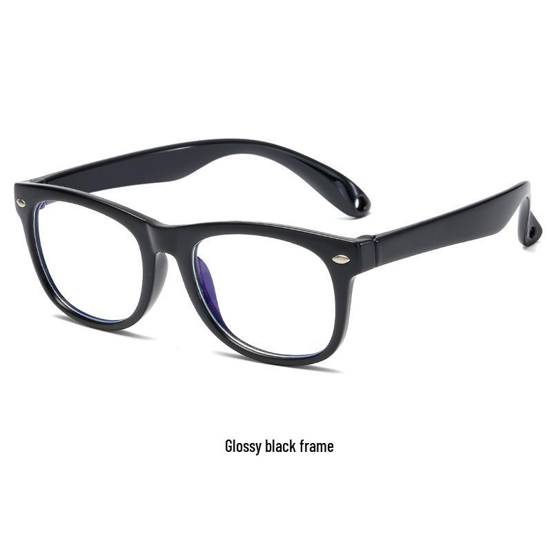 Kids' Anti-Blue Light Silicone Glasses for Online Classes – Fits Prescription Lenses, Model 8801.