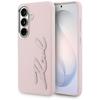 Etui Karl Lagerfeld Grained Signature    Metal Resin Logo Do Samsung Galaxy S26 Różowy