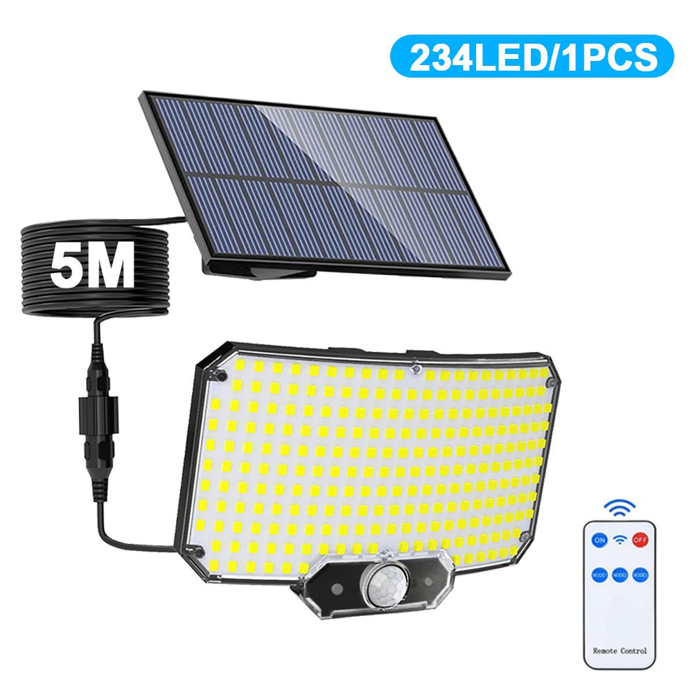 234/280 LED Solar Lights for Outside Motion Sensor Solar Flood Lights Waterproof Solar Powered Security Spot Garden Wall Lights