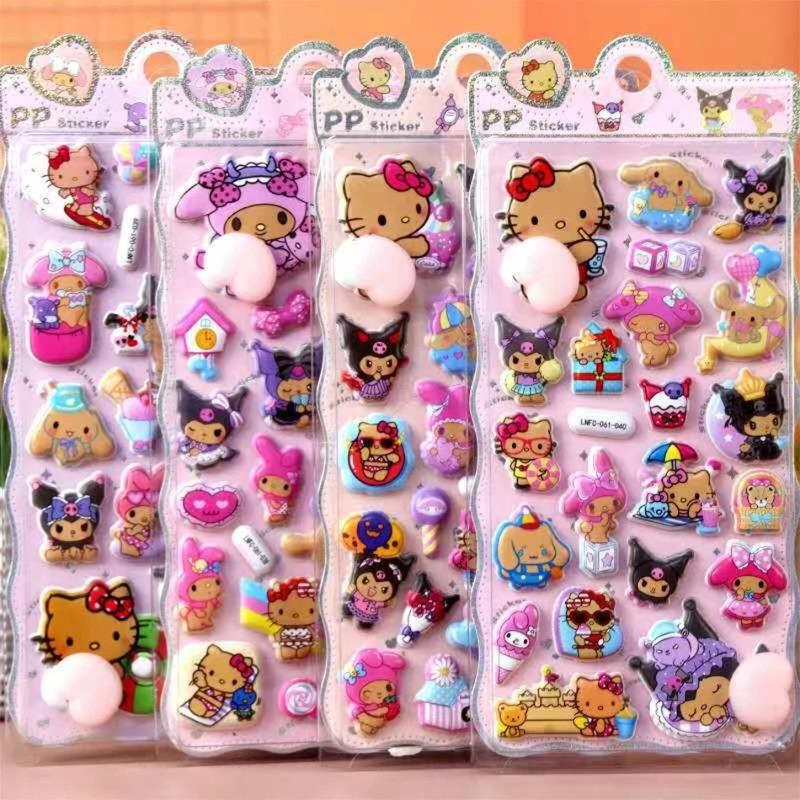 Kawaii Crayon Shin-chan Happy Buttocks Stickers for Phone Case Laptop Stationery CuteSoft Pinched Decompression Sticker Toy Gift