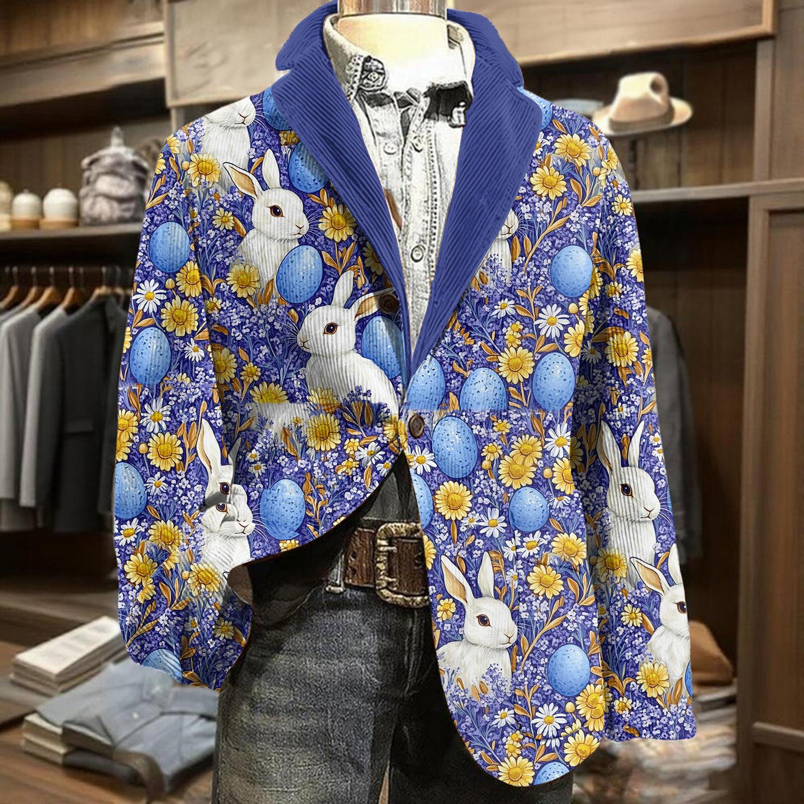 

Мужская куртка в стиле business casual из вельвета XL синий