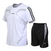 Men's Geometric Print Short Sleeve and Shorts Set