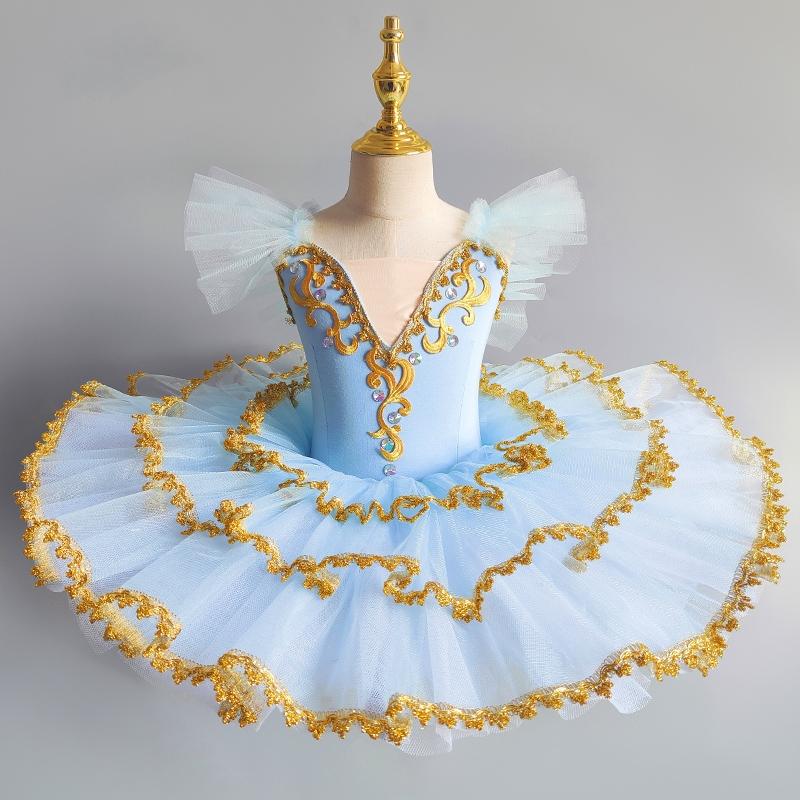 Girls Ballet Dress Children Professional Swan Lake Performance Clothes Pancake Tutu Princess Dress Leotard Party Ballet Skirt
