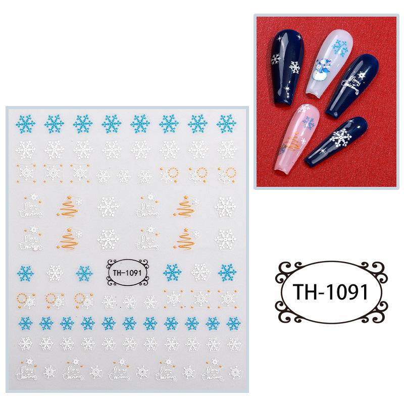 

Красота Наклейки Рождественские наклейки для дизайна ногтей Украшения Переводные картинки Мультфильм Милый Ins Стиль Микс 85*100mm