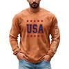 Camiseta de Manga Larga para Hombre - Camiseta Deportiva Pulóver de Cuello Redondo Bordada 250 Aniversario