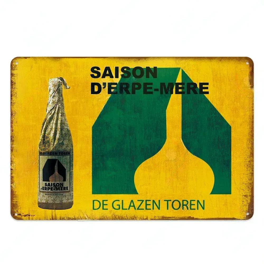 Beer Brand Tin Painting Plaque | Vintage Metal Sign for Bar, Club & Home Decor