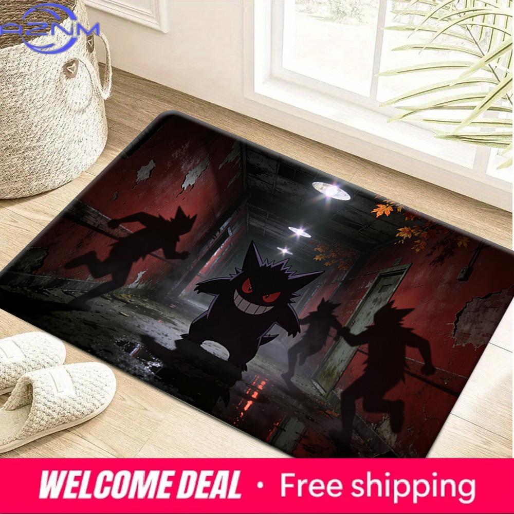 Pokémon Gengar Spooky Abandoned Corridor Print Non-Slip Soft Doormat for Home Decor 40x60cm