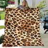 Fashion Panther Leopard Pattern Blanket Flannel Thin Blanket Portable Home Travel Office Lunch Break Blanket Birthday Gift
