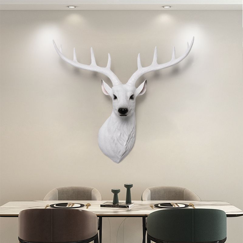 BEPAN Resin decorative items, American-style living room TV background wall decorations, wealth-attracting deer head wall hangers
