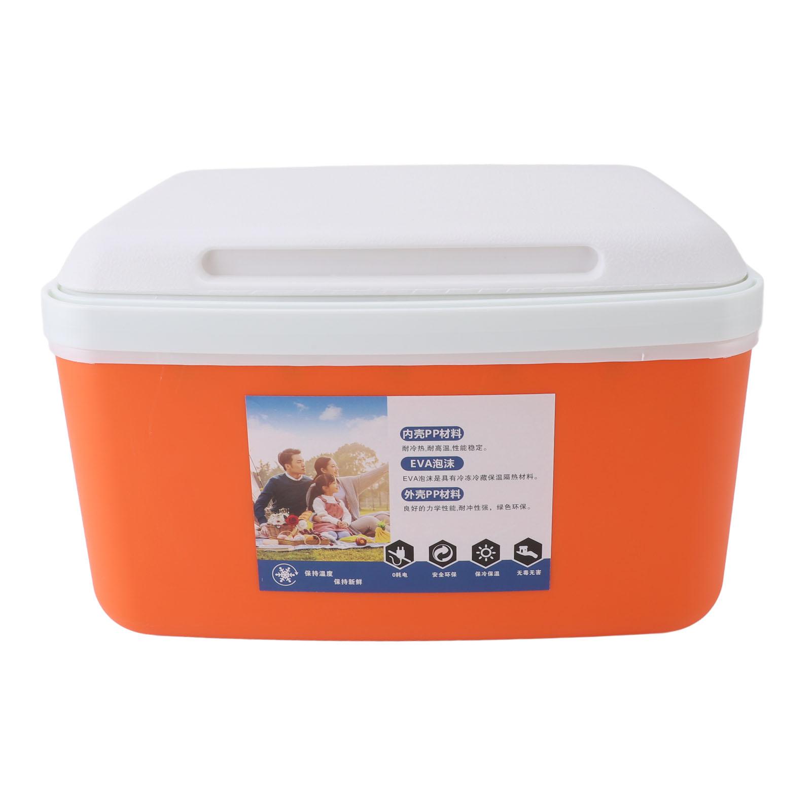 8L Insulated Portable Cooler Efficient Warm Cold Insulation Portable Hard Cooler Box Ice Cooler for Camping Picnic Beach Drink Beverage Fishing