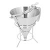 Confectionery Funnel with Stand Stainless Steel Baking Funnel Cake Decorating Tool for Home