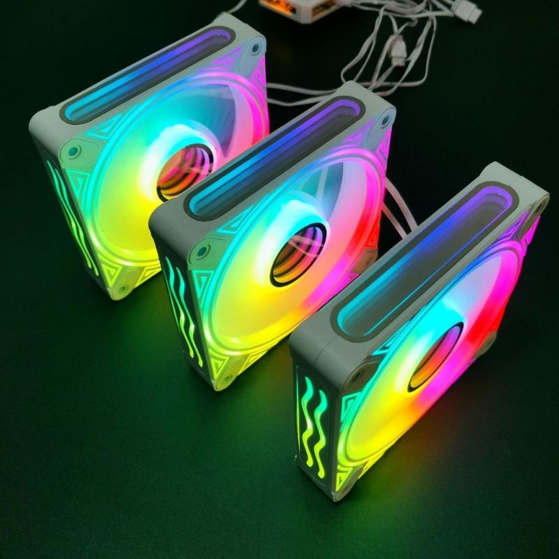 High Airflows 120mm ARGB Computer Case Cooling Fan With PWM Technology And Quiet Operation For PC Computer Builders