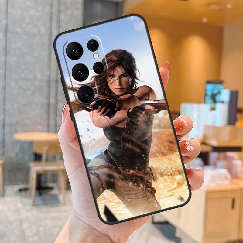 Lara Croft Tomb Raider Phone Case For Samsung Galaxy S25 S24 S23 S22 S21 S20 Ultra S9 S10 Plus S25 FE Back Cover