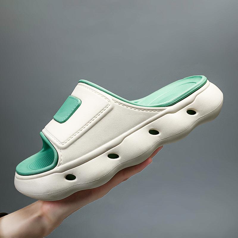 

Мягкие и удобные мужские тапочки из ЭВА на толстой подошве. Новинка 2024 года. Спортивные нескользящие, устойчивые к запаху и износостойкие летние домашние тапочки с мягкой подошвой. 44-45 белый