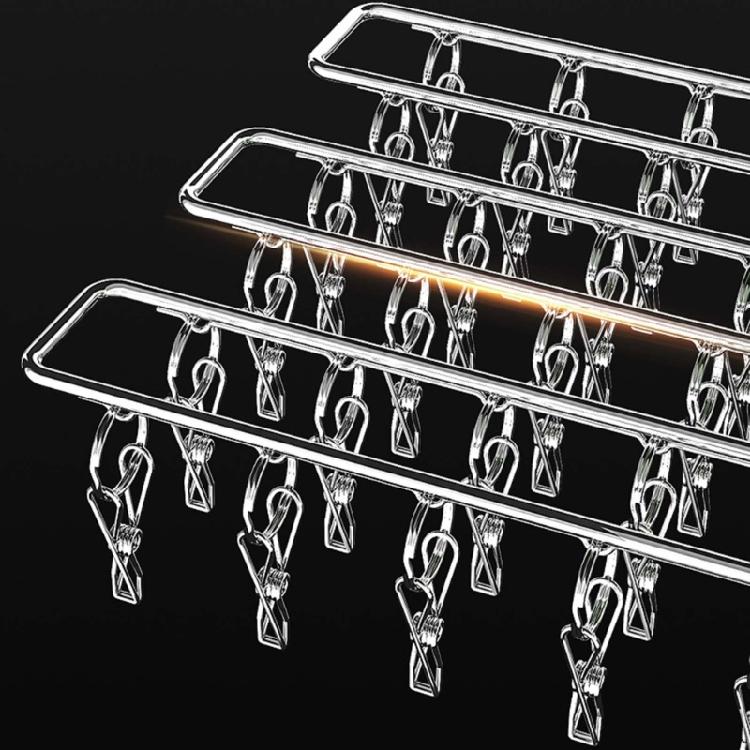 Wall Mounted Sock Hanger Stainless Steel Folding Drying Rack for Towel Underwear