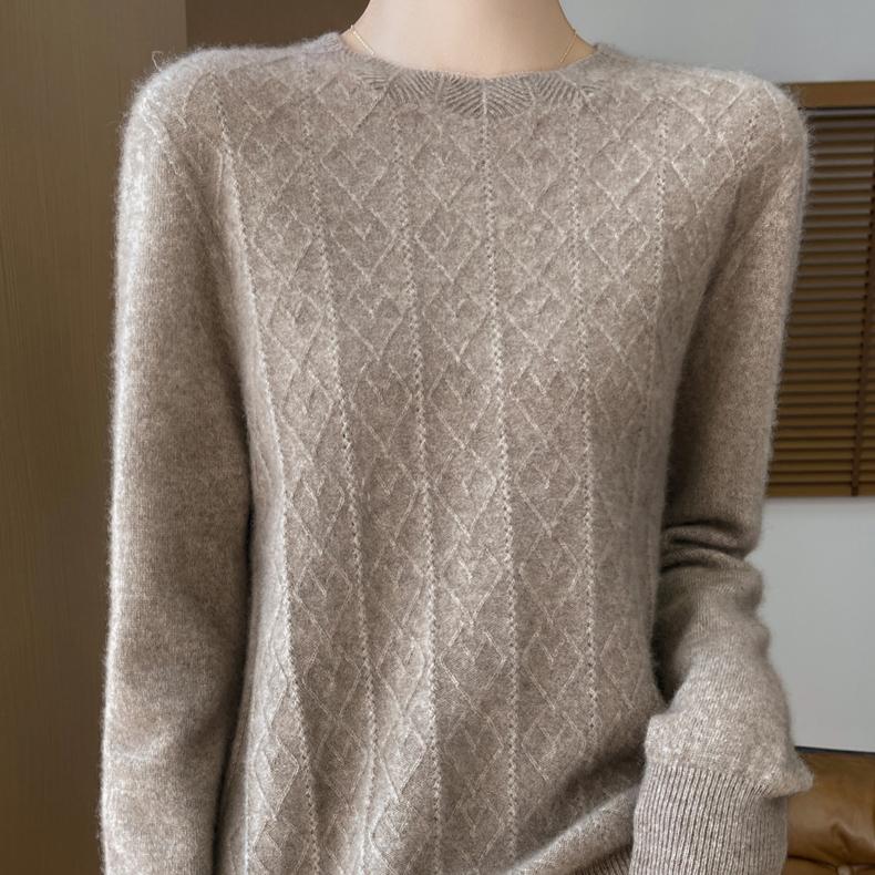 Autumn and Winter Pullover Women's Merino Sweater O-neck Thick Solid Color Jumper Casual Fashion Cashmere Sweater Top