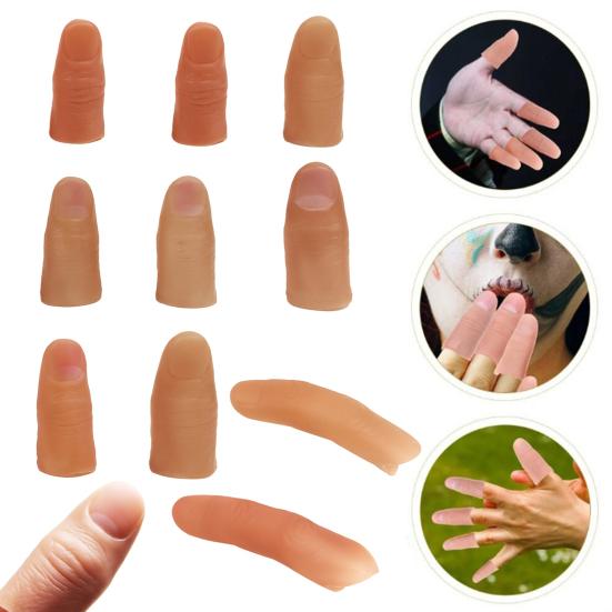 Realistic Fake Thumb Covers Soft Glue Skin-friendly Thumb Caps Prosthetic Fingers for Costume Pranks Photography Confidence