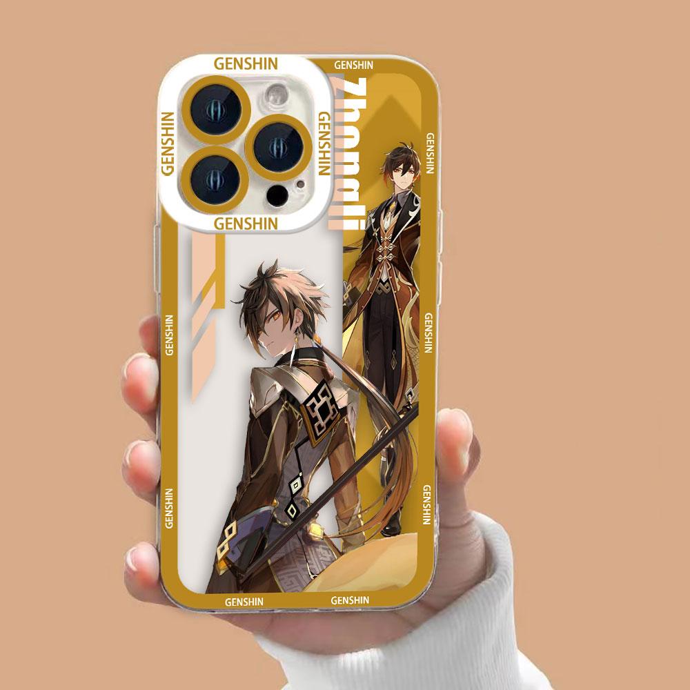 Genshin Impact Yae Xiao Clear Phone Case For OPPO A6X A98 A94 A79 A78 A74 A60 A58 A57 A55 A54 A53 A31 A15 A9 A5 A3 A3X A5X Case