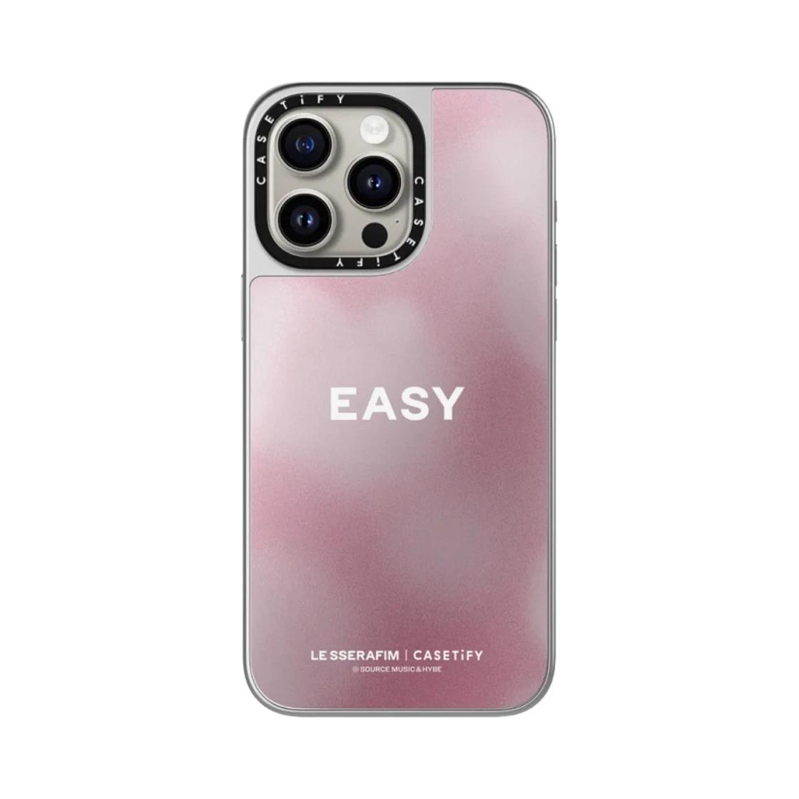 Casetify x LE SSERAFIM iPhone EASY Balmy Flex MagSafe Зеркальный чехол Серебряное зеркало Серебряный бампер ONE SIZE