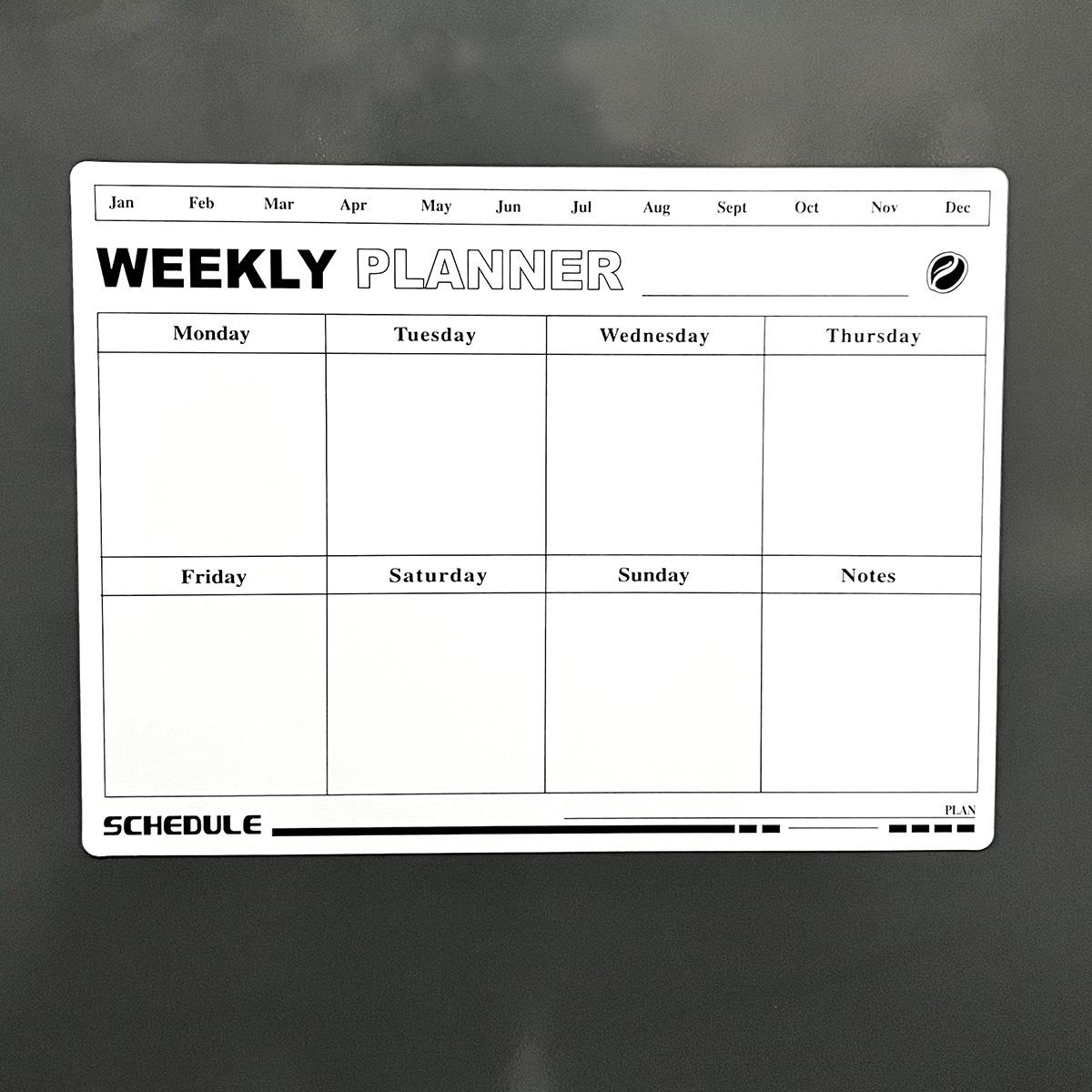 

Erasable Magnetic Refrigerator Message Board and Schedule Memo Whiteboard Sticker.