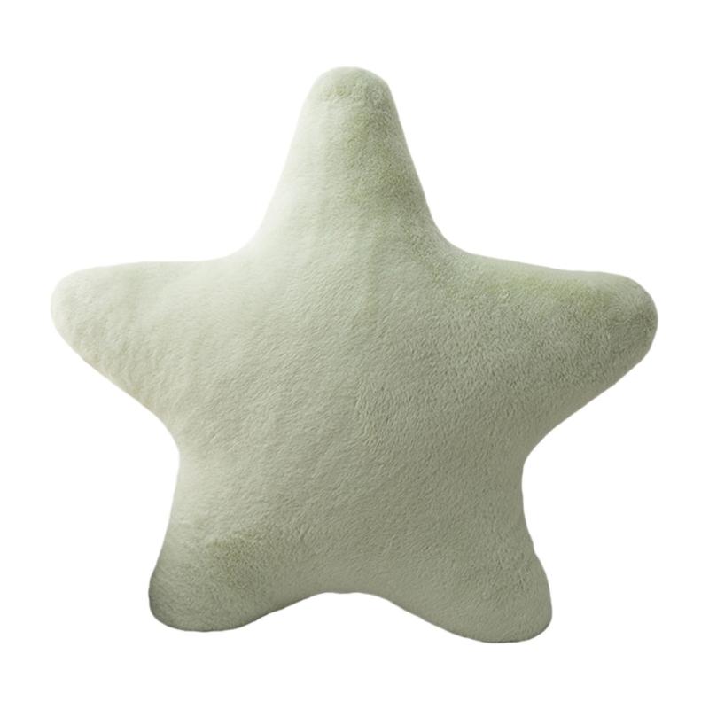 

Soft Furry Star Shape Plush Throw Pillow For Sofa Bed Couch Living Room Bedroom Decorative Stuffed Cushion 40cm зелёный
