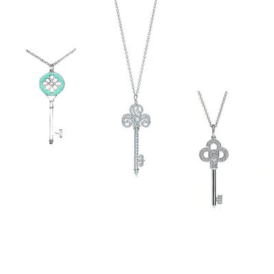 Original Marke frauen 925 Schmuck Sterling Silber Hals Halskette Mann Kette Schlüssel Choker Anhänger