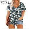 Summer Women Plus Size T Shirts Classic Black White Stripes V-Neck Short Sleeve Tunic Tops Loose Casual Women Tee Shirt
