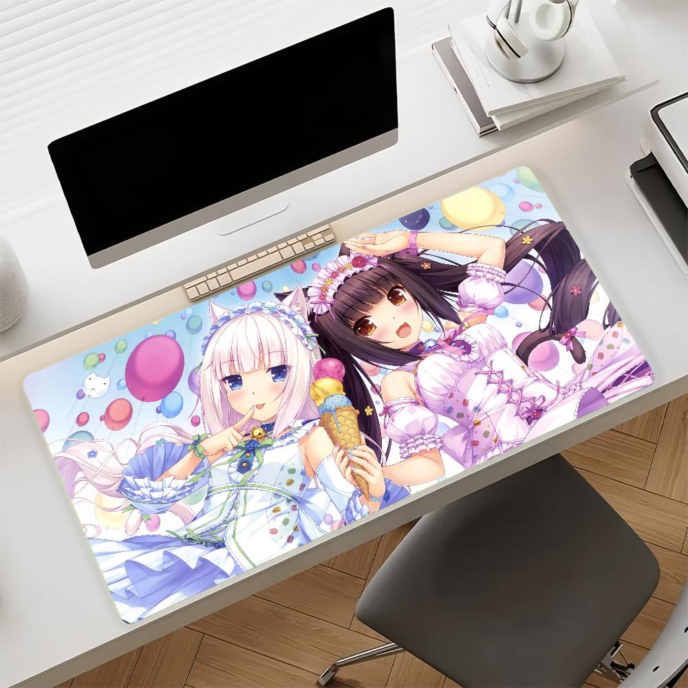 Anime NNekoparaN Mouse Pad Nonslip Locking Edge DeskMat PC Laptop Accessories Rubber Office Keyboard Large Game XXL carpet